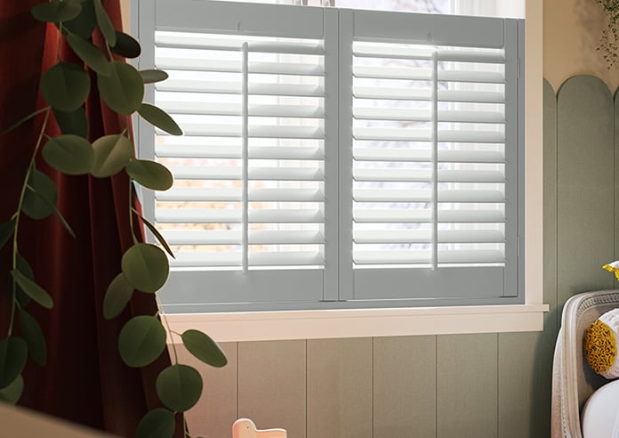 Kensington, Skyline Grey - Cafe Style Plantation Shutter - Image 5